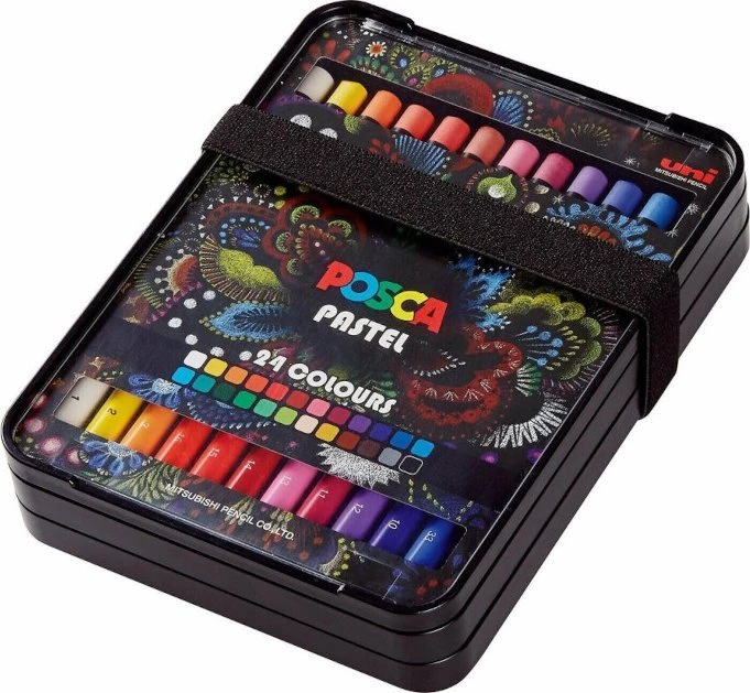 Posca - Pastelinės kreidelės - Ryškios ir intensyvios spalvos, 24 vnt. (402022)