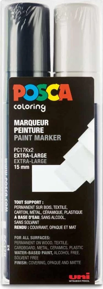 Posca POSCA PC-17K sæt med sort og hvid