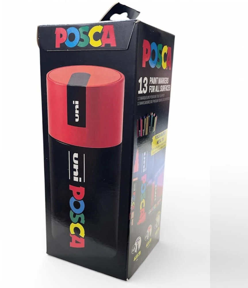 Posca POSCA Shaped metal tin - med 13 vnt. POSCA markeriai