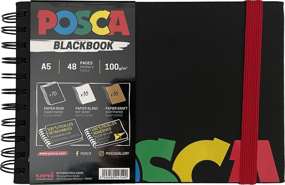 „Posca“ – A5 formato juodasis sąsiuvinis (401855)