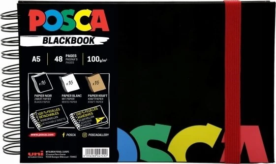 „Posca“ – A5 formato juodasis sąsiuvinis (401855)