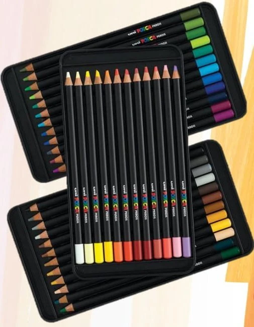 Posca Posca - Spalvoti pieštukai - Ryškios ir intensyvios spalvos (36 vnt) (402005)