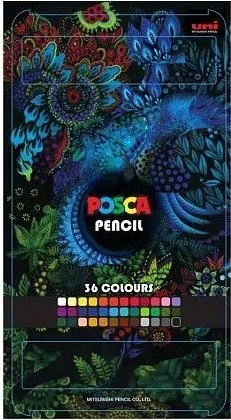 Spalvoti pieštukai Posca, 36 vnt.