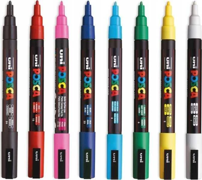 Marker. POSCA UNI PC-3M 8vnt. Set