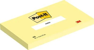 Lipnus lapelis Post-it 3M, 76x127 mm, 12x100 lapų, Geltona