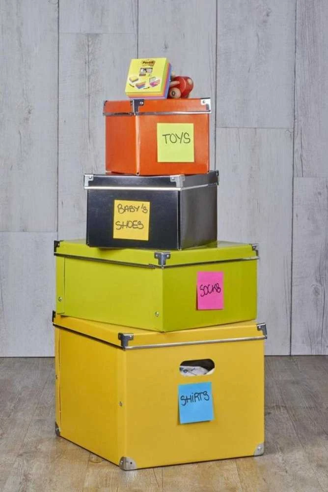 „Post-It 3M Multi Adhesive Block POST-IT_ Super Sticky“ (2014-SC-BYFG), 76x76mm, 4x75 kortelės, spalvų derinys