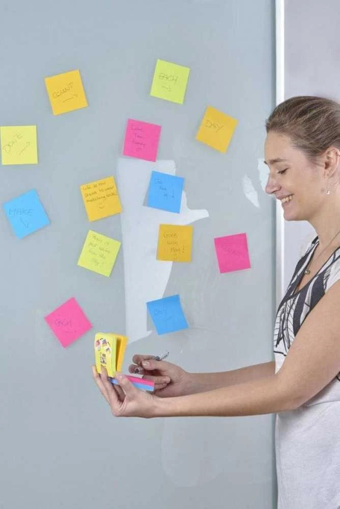„Post-It 3M Multi Adhesive Block POST-IT_ Super Sticky“ (2014-SC-BYFG), 76x76mm, 4x75 kortelės, spalvų derinys