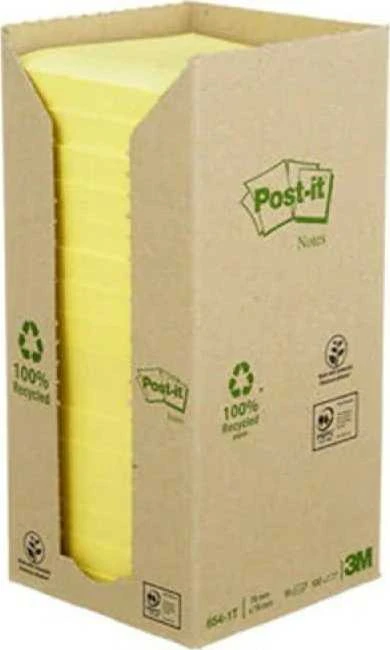 Post-it FT510110347, Kvadratinis, Geltonas, Popierius, 100%, MĖLYNASIS ANGELAS, 76 mm