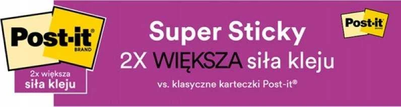 Post-It 3M Post-it® Super lipdukai, BOOST, 76x127mm, 5x90 kortelės.