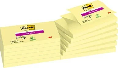 Geltoni Post-it Super Sticky Z-Notes lipnių lapelių blokai