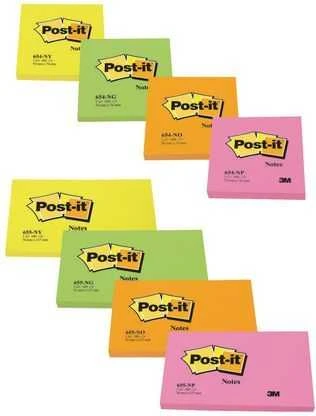 3M Lipnūs lapeliai Post-it Neon, 76 x 76 mm, 100 lapelių, žalia
