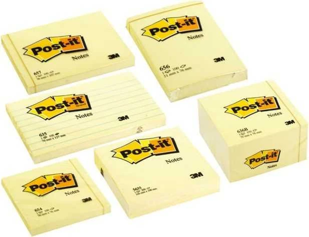 Post-it skirtingų formatų lipnių lapelių rinkinys