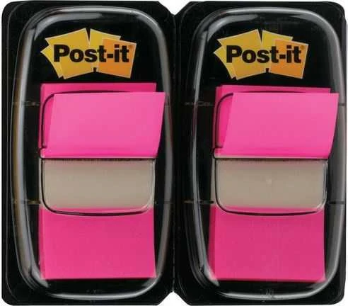 Post-it indeksavimo skirtukai 680-BP2EU ryškiai rožinės spalvos, 25x43mm, 2x50vnt (3M0098)