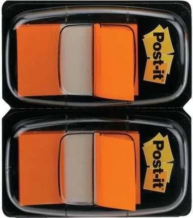 Post-it Index Tabs 680-O2EU Standard 2 vnt., oranžinė, 2 dalys (3M0953)