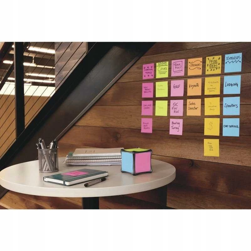 Lipnūs lapeliai 3M Post-it® Energetic, 76mmx76mm, 6 vnt.po 100 lapelių