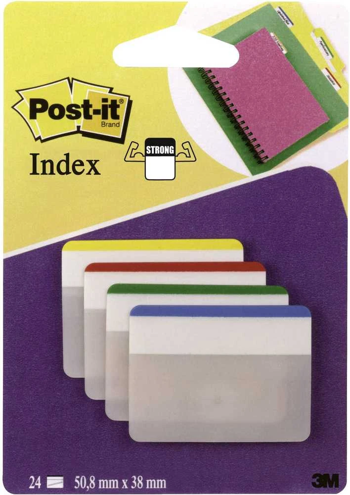 Lipnūs žymekliai Post-it, dideli, 24 lapeliai, 4 spalvos