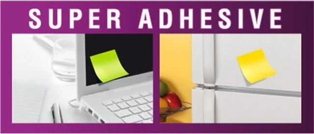 3M Lipnūs lapeliai Post-it Super sticky kubas, 76 x 76 mm, 350 lapelių, geltona