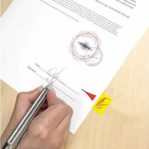 3M Lipnūs žymekliai Post-it Parašas, 25,4 x 43,2 mm, 50 lapelių