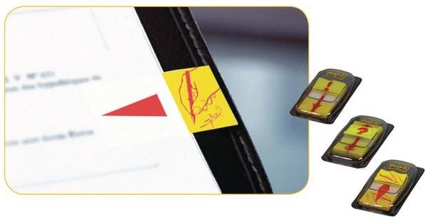 3M Lipnūs žymekliai Post-it Parašas, 25,4 x 43,2 mm, 50 lapelių