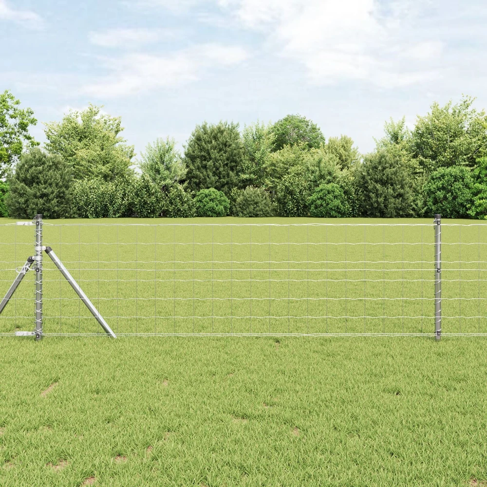 Lauko Euro tvoros gruntinis tvirtinimas 25 x 0,6 m Sidabrinė