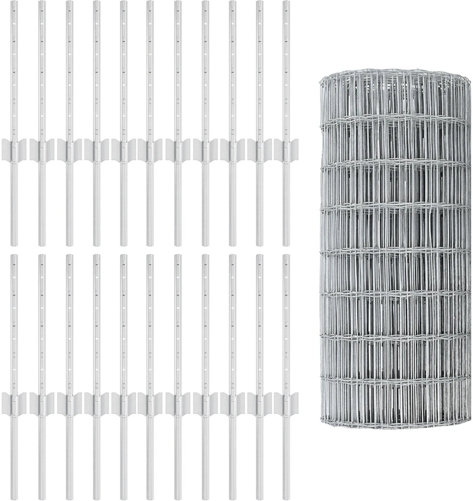 Euro tvoros su stulpu 50 x 0,4 m Galvanizuotas plienas