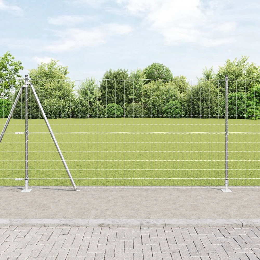 Lauko Euro tvoros su betono pagrindu 10 x 1,2 m Sidabrinė