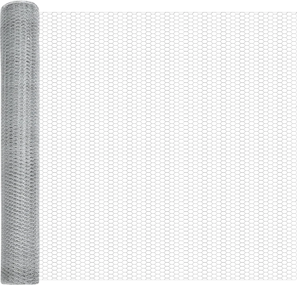 Heksagonalinė tvoros tvirtinimo sistema 25 x 1,4 m Sidabrinė