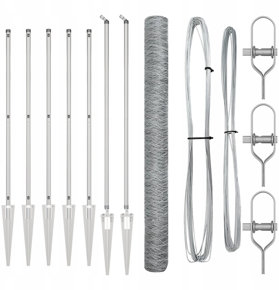 Hexagonal Fence with Post 10 x 1,6 m Galvanizuotas plienas