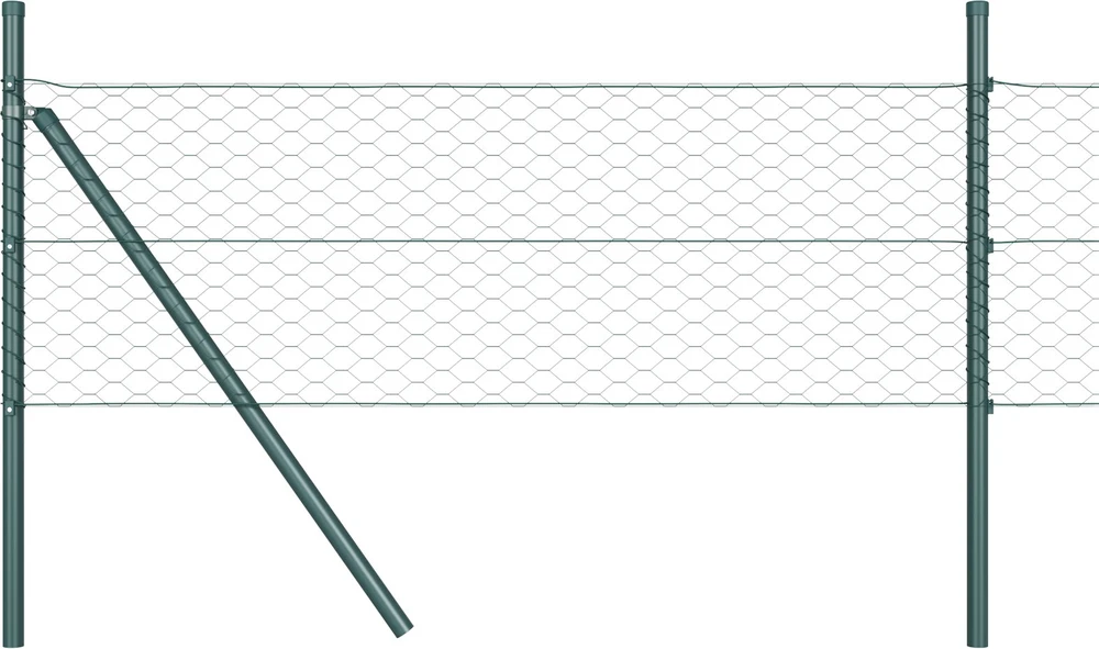 Heksagonalinė tvoros tvirtinimo sistema 50 x 0,6 m Žalia