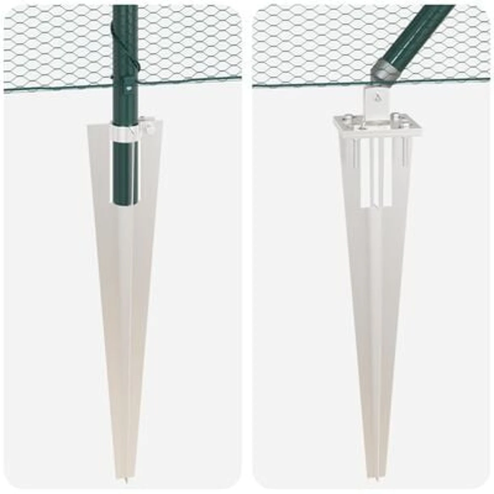 Hexagonal Fence with Post 100 x 1,2 m PVC dengtas plienas Žalia