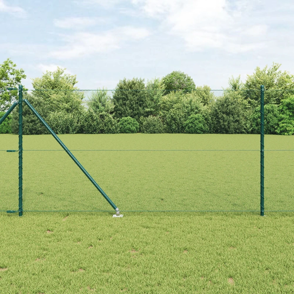 Hexagonal Fence with Post 50 x 1 m PVC dengtas plienas Žalia