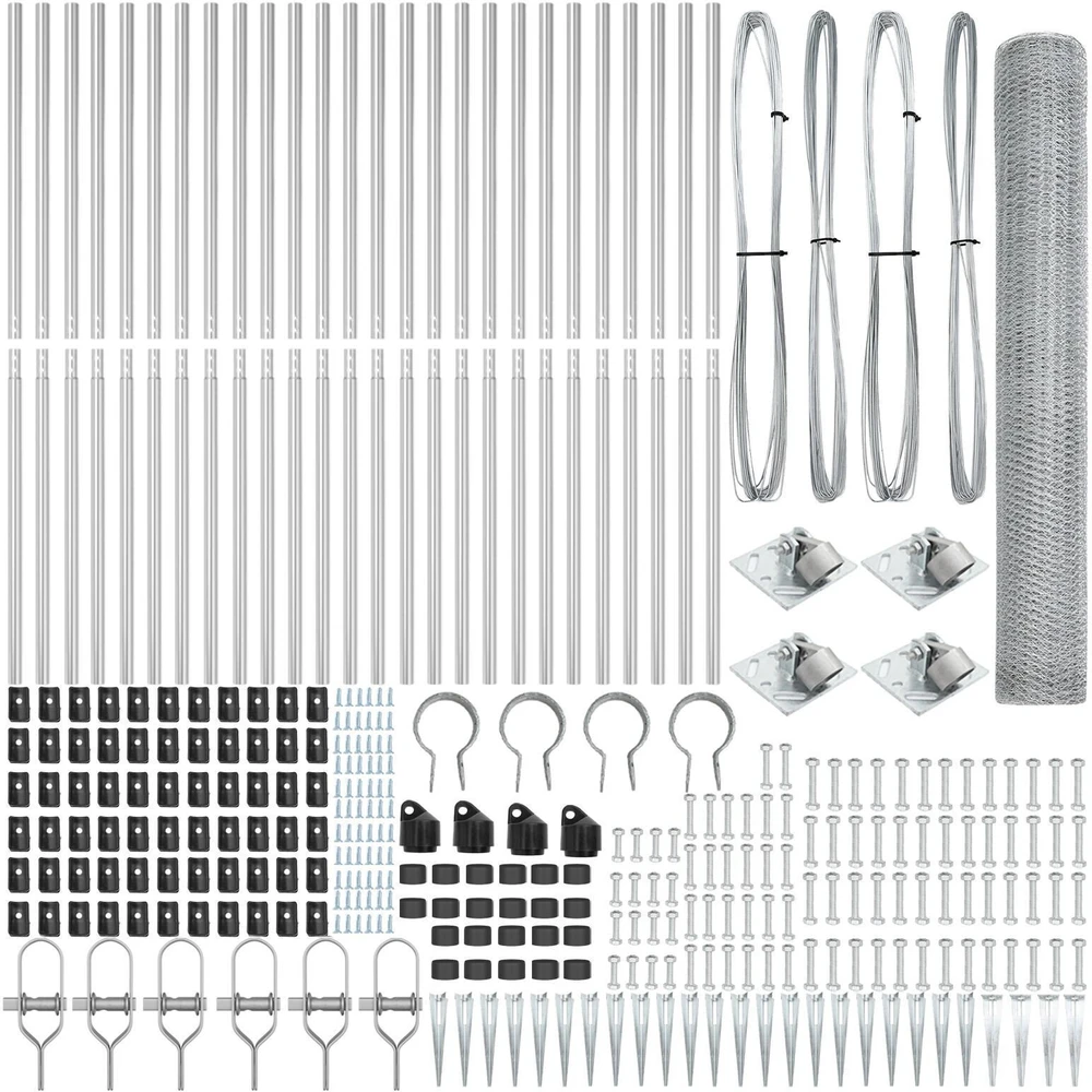 Hexagonal Fence with Post 100 x 1,4 m Galvanizuotas plienas
