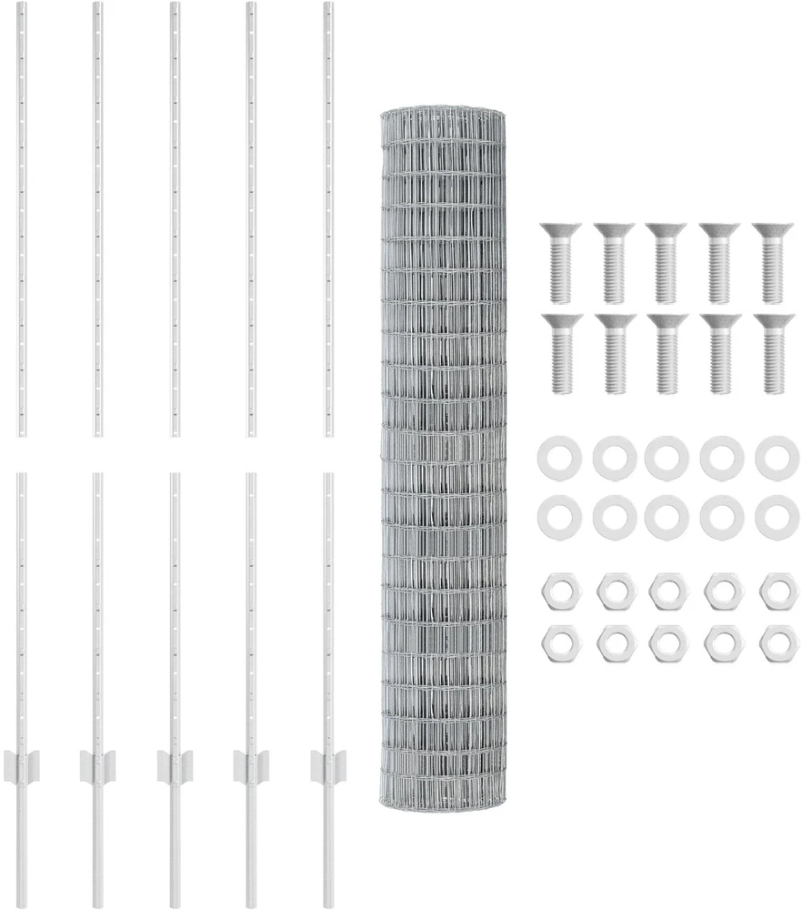 Euro tvoros su stulpu 10 x 1,4 m Galvanizuotas plienas