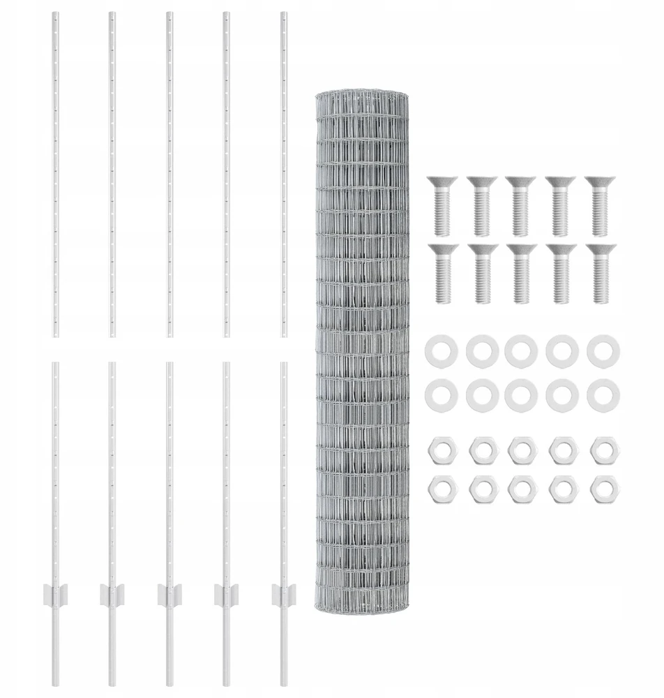 Euro tvoros su stulpu 10 x 1,5 m Galvanizuotas plienas