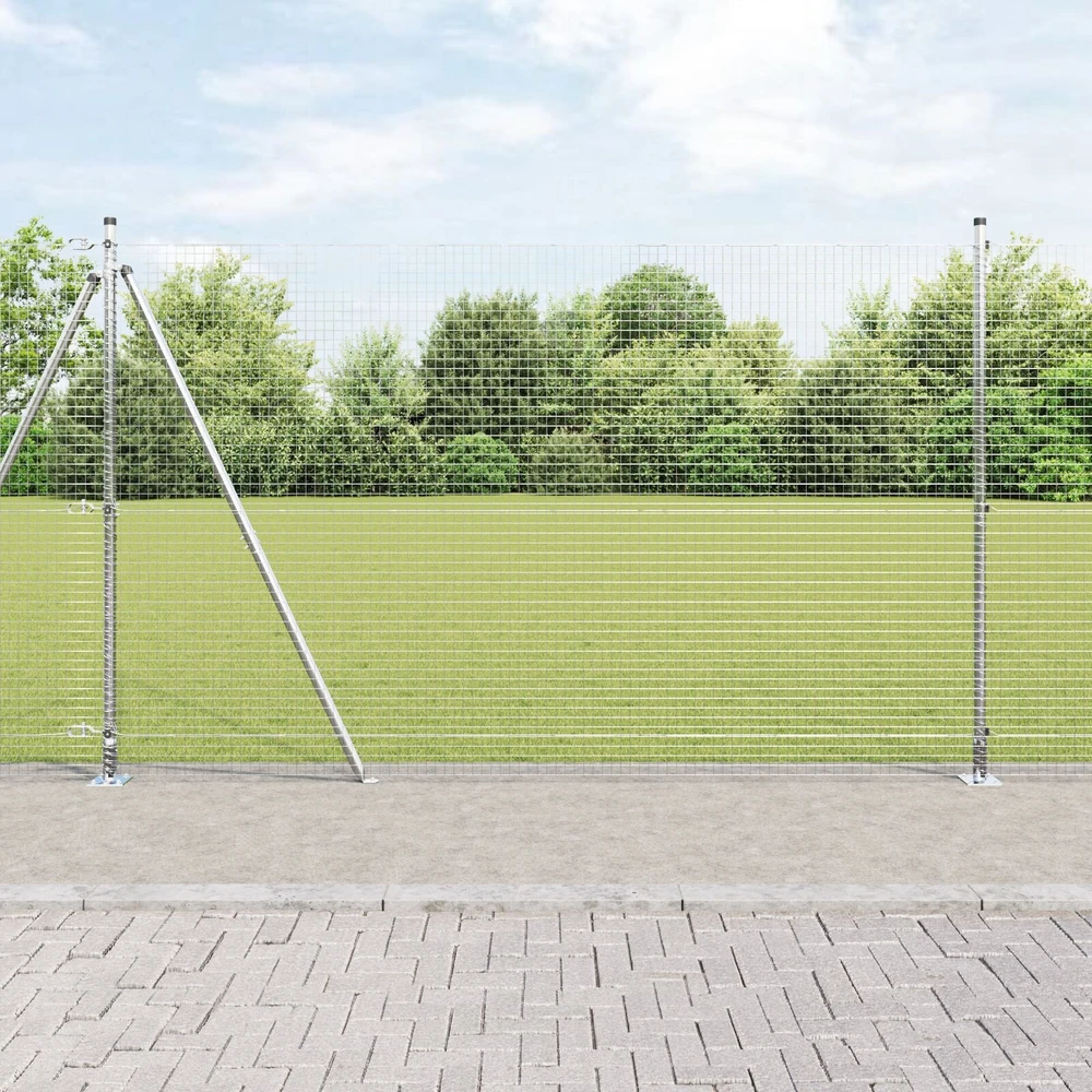 Suvirinta vielos tvora su betono baze 10 x 1,6 m Sidabrinė