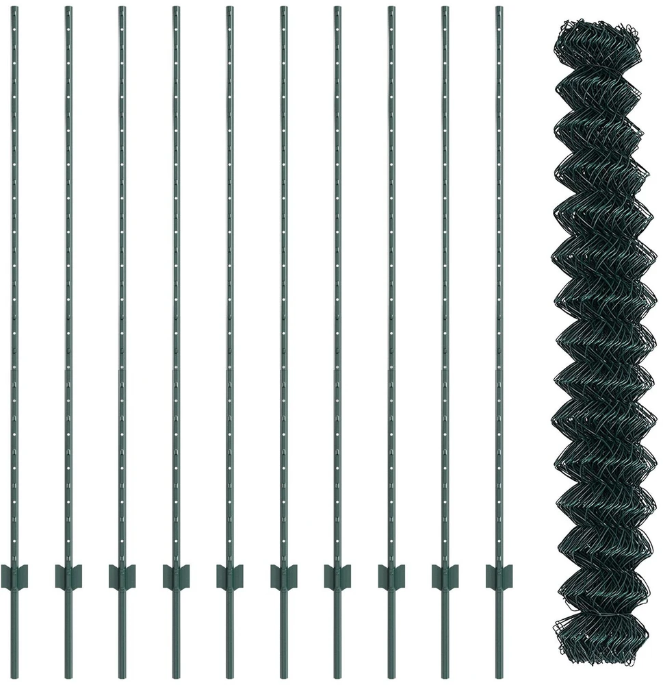 Grandininės tvoros su stulpeliu 10 x 1,6 m PVC dengtas plienas