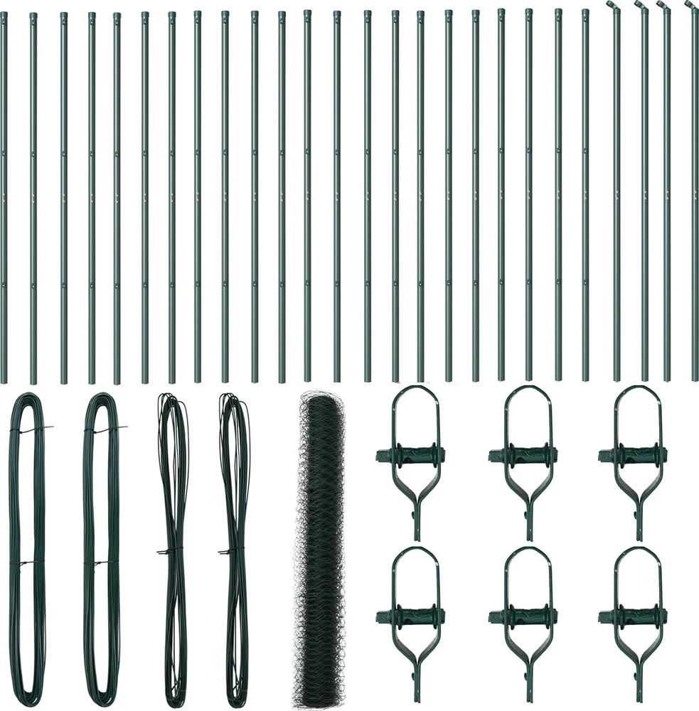 Heksagonalinė tvoros tvirtinimo sistema 50 x 1,2 m Žalia