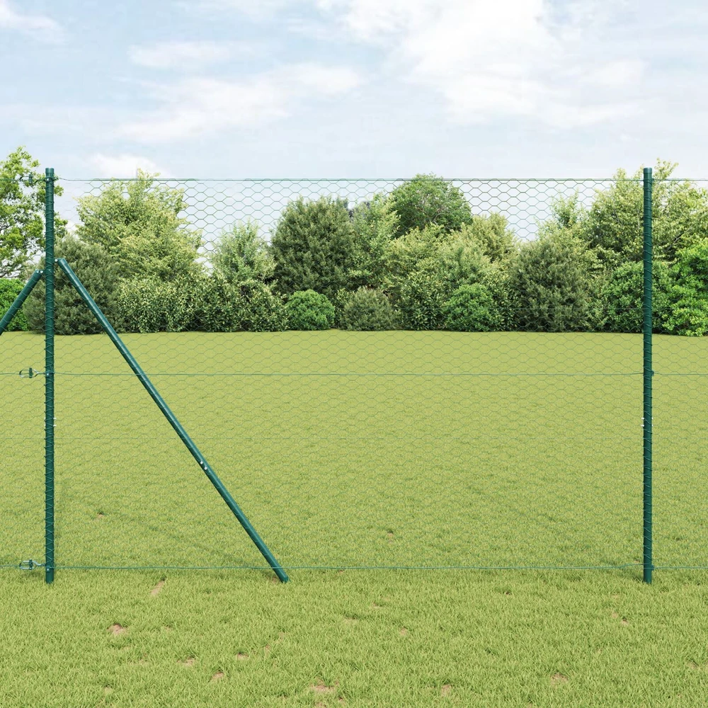 Heksagoninė tvora 1,6 x 25 m PVC Žalia