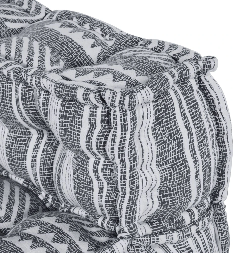 Modulinė sofa Audinys Pilkas spausdinimas 70 x 70 x 56 cm