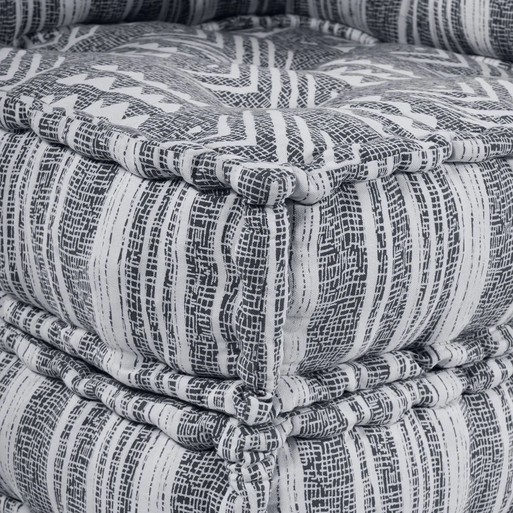 Modulinė sofa Audinys Pilkas spausdinimas 70 x 70 x 56 cm