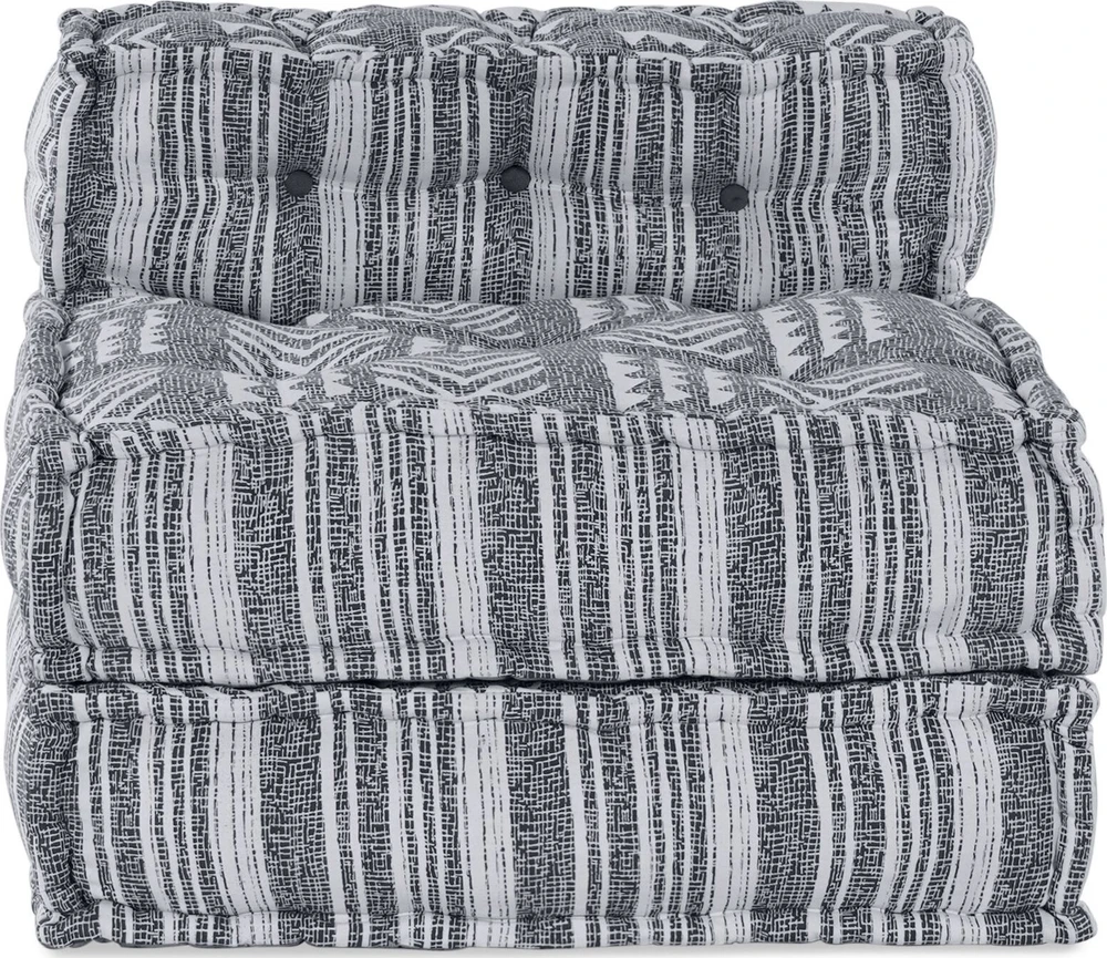Modulinė sofa Audinys Pilkas spausdinimas 70 x 70 x 56 cm