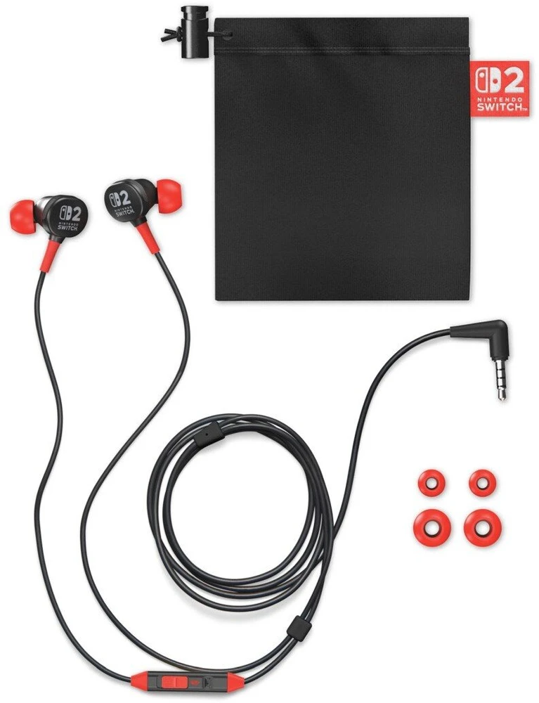 Power A PowerA laidiniai ausinukai skirti Nintendo Switch 2 | Juodi/raudoni
