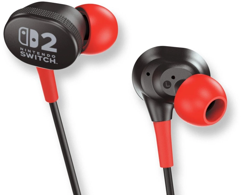 Power A PowerA laidiniai ausinukai skirti Nintendo Switch 2 | Juodi/raudoni