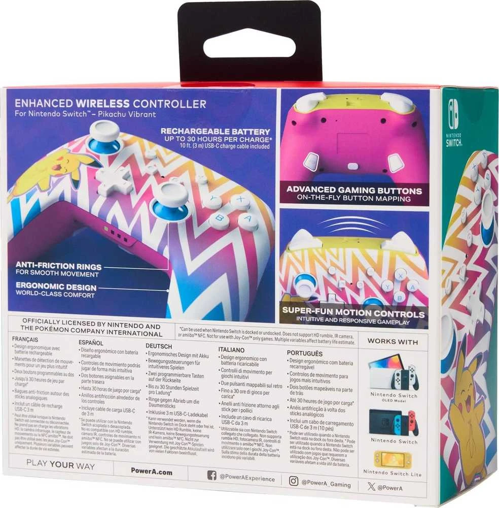 Power A PowerA Enhanced (Pikachu Vibrant) belaidis valdiklis skirtas Nintendo Switch