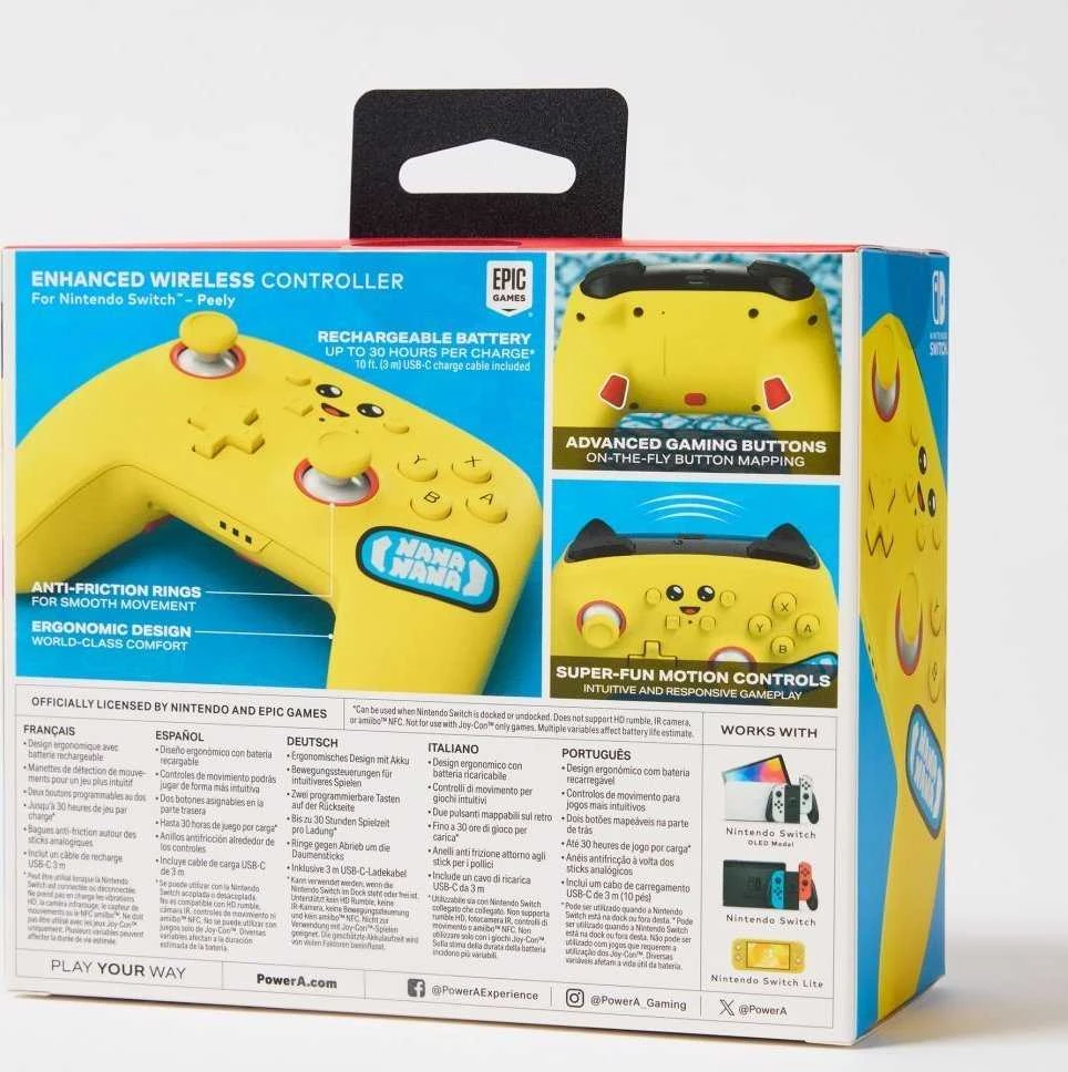 Power A PowerA Enhanced (Peely) belaidis valdiklis skirtas Nintendo Switch
