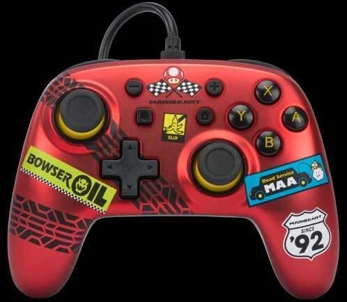 Power A PowerA Mario Kart: Racer Raudona laidinis valdiklis skirtas Nintendo Switch