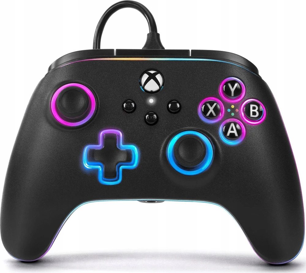 Power A PowerA Lumectra Advantage laidinis valdiklis, juoda + RGB LED juostelė, XBOX / asmeninis kompiuteris
