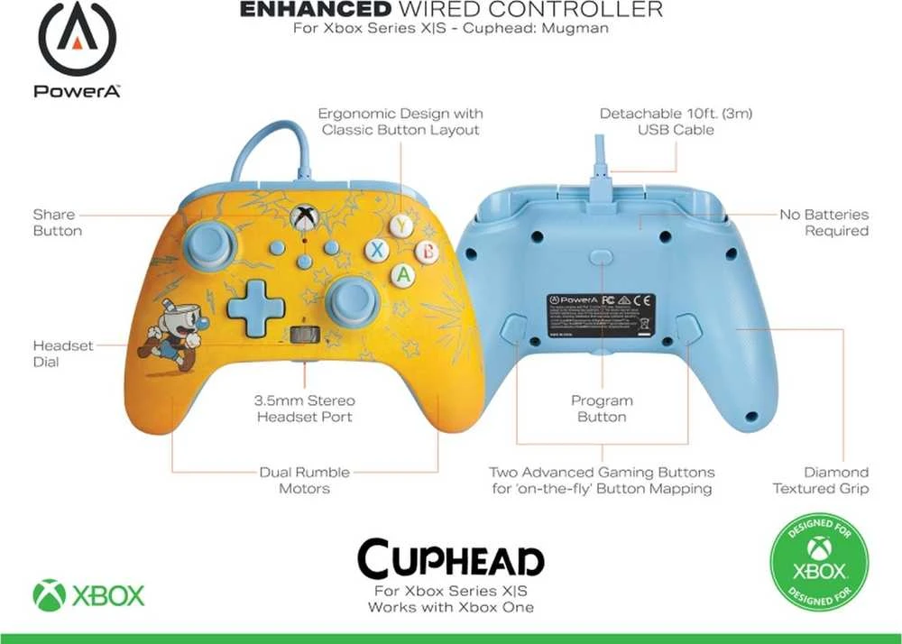 Power A „PowerA XBOX Series Pad“ patobulinta puodelio galvutė: „Mugman“.