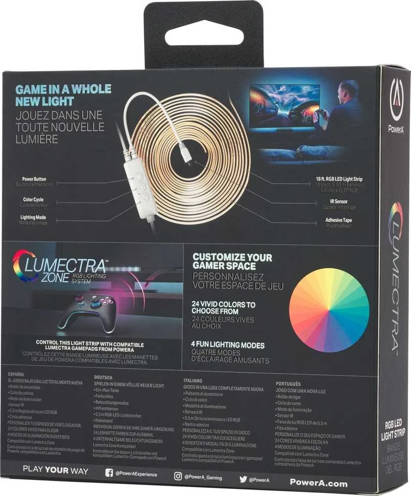 Power A PowerA LED juostelė PowerA Lumectra RGB LED juostelė 5,5 m
