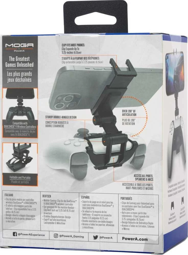 Klaviatūra „Power A PowerA“ laikiklis telefonui, skirtas „DualSense“ ir „DualShock 4“ kilimėliams